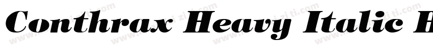 Conthrax Heavy Italic Heavy Italic字体转换
